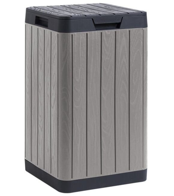 Rio Garden Gartenabfallbehälter 80 l, Kunststoff, hellgrau/grafit TOOMAX Z0480RAA05000