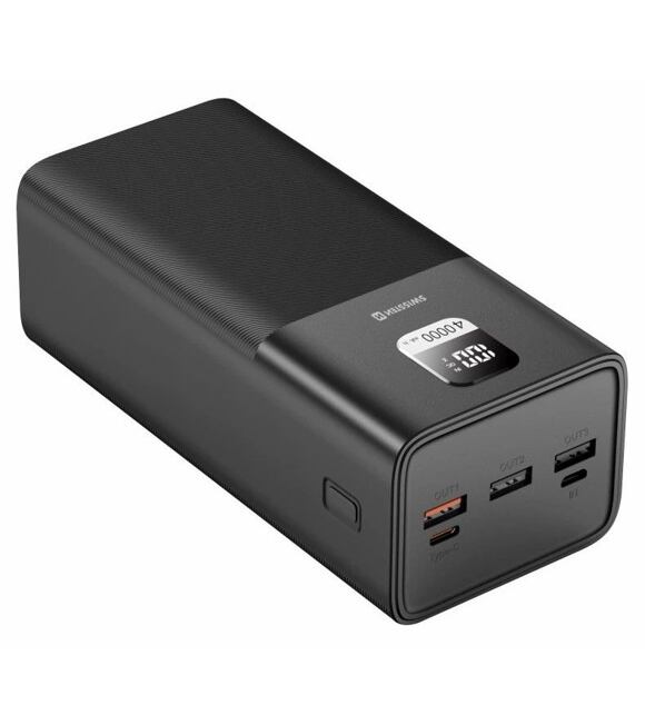 Power Line Powerbank 40 000 mAh, 100 W, Power Delivery, schwarz SWISSTEN 22013941