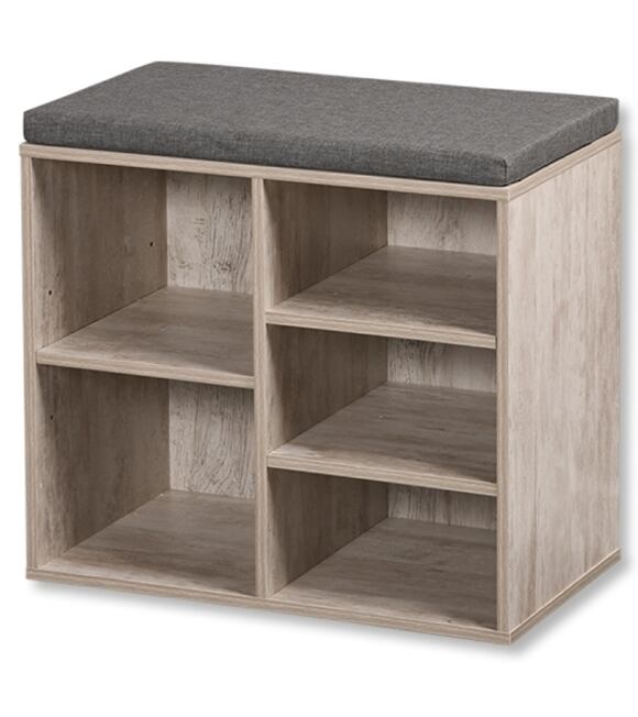 Schuhregal mit Sitz 51,5 x 48 x 29,5 cm, grau-weiße KESPER 15911