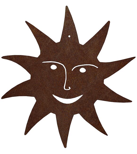 Gartendekoration Sonne, 29 x 29 cm, Corten CORGARDEN 1065