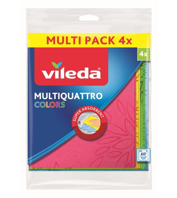 Multiquattro Colors Reinigungstuch 4 St. VILEDA 168060
