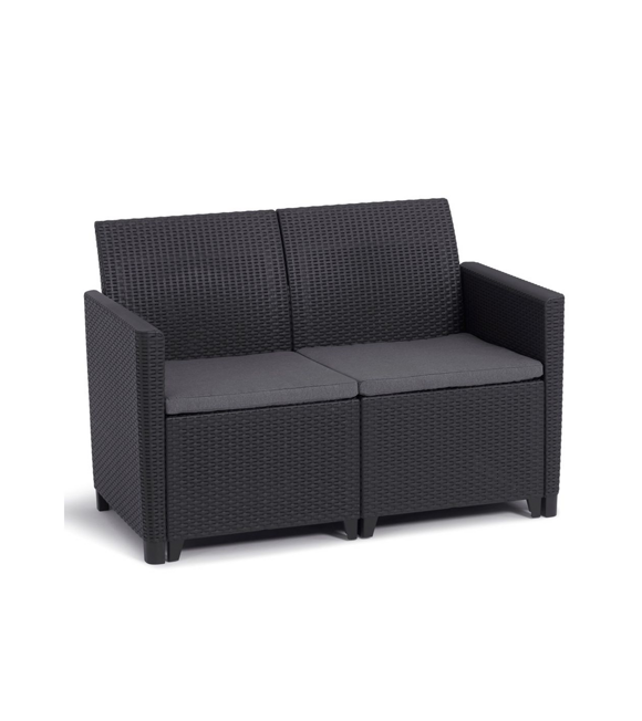 Claire 2 Seaters sofa - Graphit ALLIBERT 252689