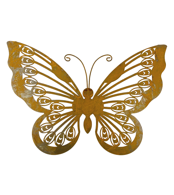 Metallschmetterling in Rostoptik zum Aufhängen 46 x 30 cm Prodex 522070