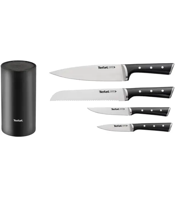 Ice Force Messerset 4-tlg. + Block TEFAL K2325S75
