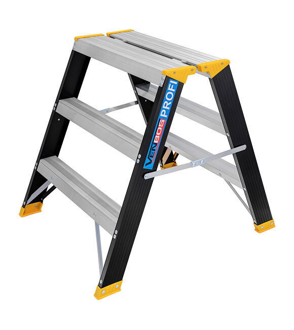 PROFI MAX 5303 Beidseitige Stehleiter 2x3 Sprossen, Aluminium VENBOS VEN.5303