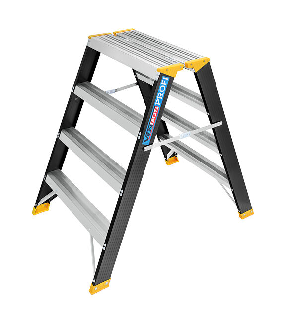 PROFI MAX 5304 Beidseitige Stehleiter 2x4 Sprossen, Aluminium VENBOS VEN.5304