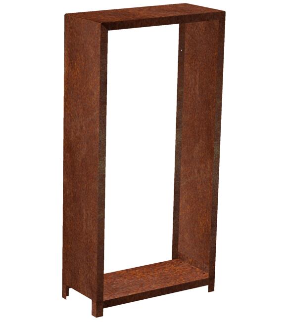 Stora Garten-Holzlager 180 x 90 x 40 cm, Corten CORGARDEN 1034