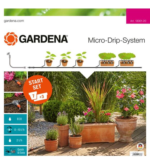 Gardena Micro-Drip-System Start Set Pflanztöpfe M, 13001-20