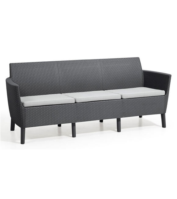 Salemo 3 seater Sofa, graphit KETER 244100
