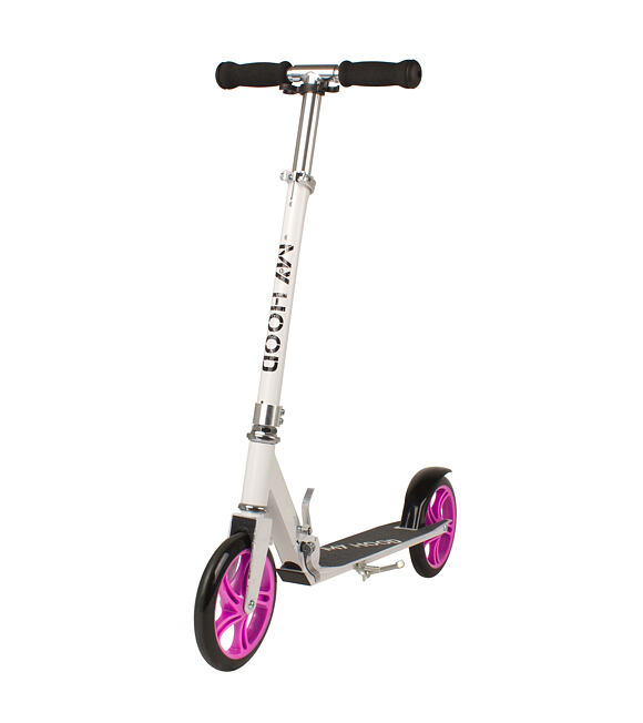 200 Klapproller / Scooter - weiß-rosa My Hood 505159