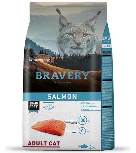 Cat ADULT Katzenfutter 7kg - Lachs BRAVERY 2100940