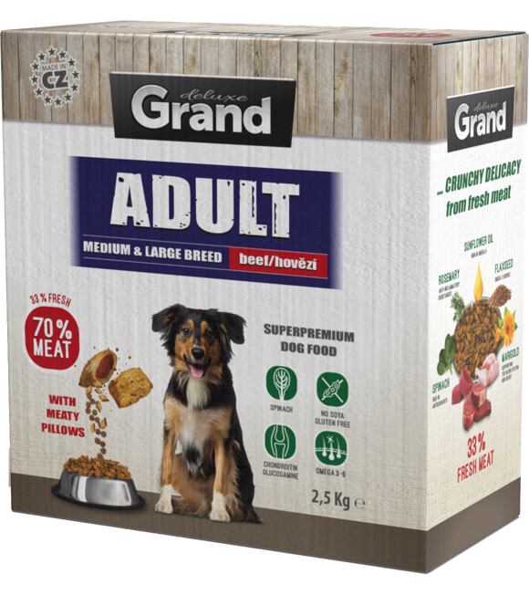 Grand Deluxe Adult mittlere & große Rasse Hovězí 2,5 kg 700013