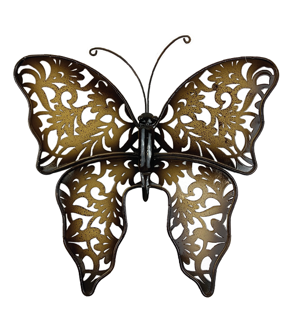 Schmetterling Metall braun beige kleiner 26 x 24 cm Prodex A00569