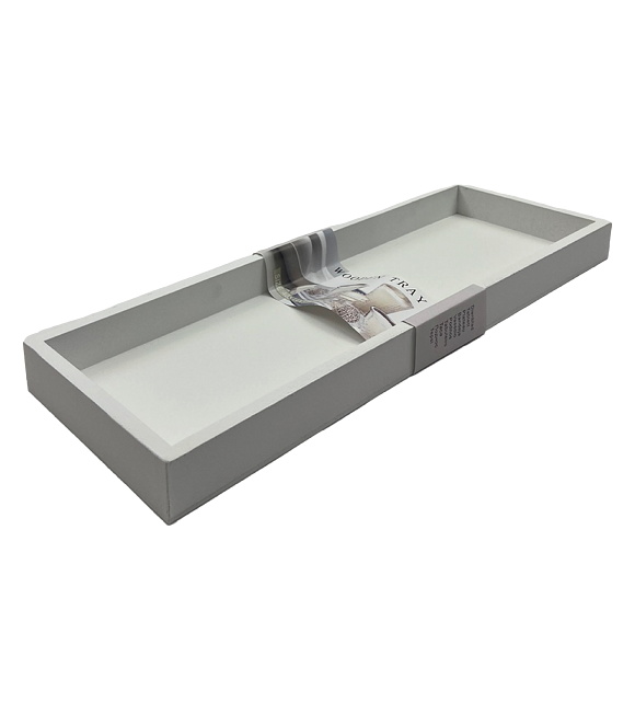 Tablett Rechteck Holz weiß 40 x 14 cm Prodex 670700