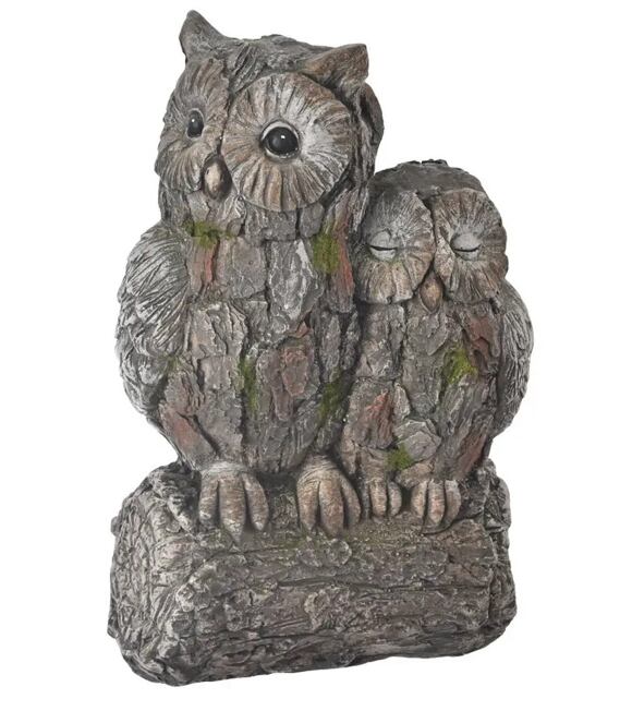 Ebi Eule 27 x 17 x 41 cm, Keramik, Steinmuster INDECOR X14116