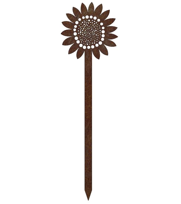 Gartendekoration Sonnenblume 70 x 20 cm, Corten CORGARDEN 1052