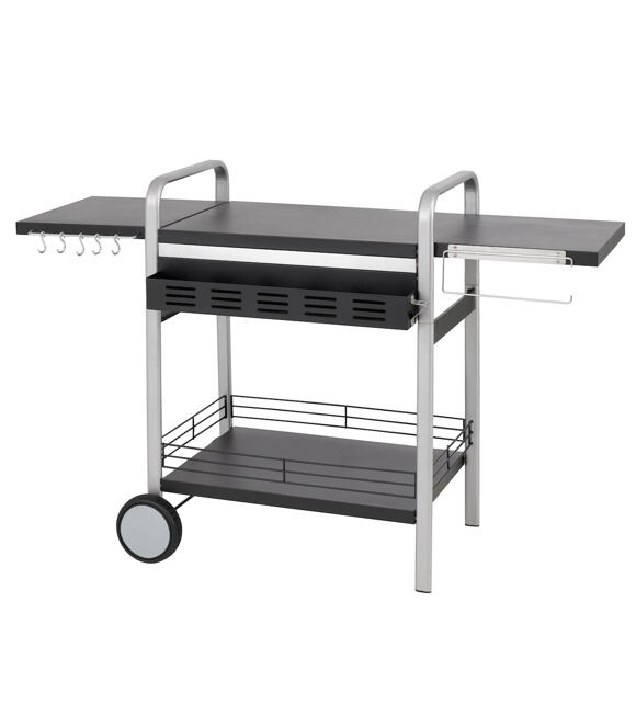 Universal BBQ-Tisch, schwarz, 151 x 60 x 98 cm, Tepro 3198