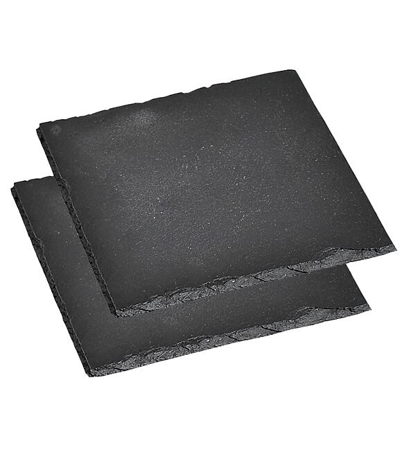 Servierplatten 2 Stk., 20 x 20 cm, Schiefer KESPER 38109