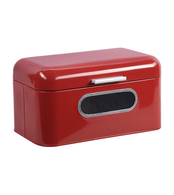 Brotkasten 30 x 15,4 x 18 cm, Edelstahl, rot KESPER 18050