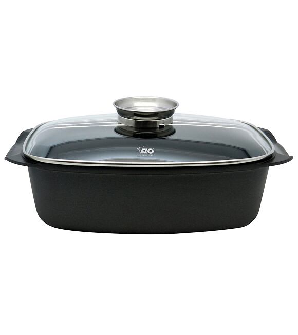 Alucast Bräter mit Glasdeckel und Aromaknopf 40×22 cm ELO 84932