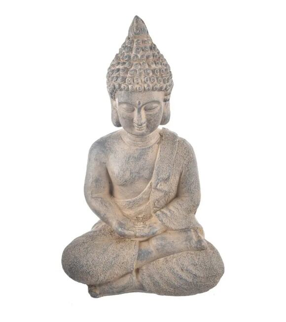Buddha 26 x 20 x 41 cm, Keramik, grau INDECOR X14112