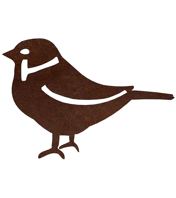 Gartendekoration Spatz 3, 15 x 10 cm, Corten CORGARDEN 1059
