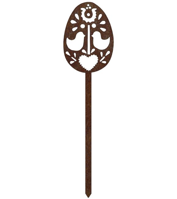 Gartendekoration Osterei 1, 51 x 14 cm, Corten CORGARDEN 1063