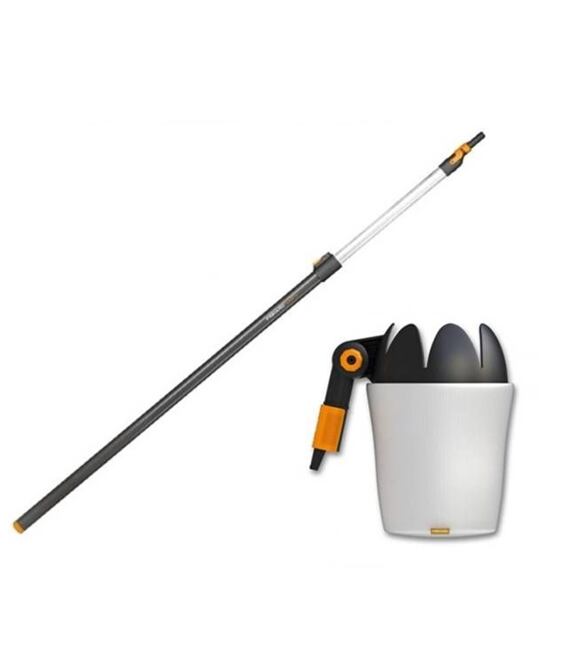 2-teiliges Set FISKARS Teleskop-Stiel + Obstpflücker