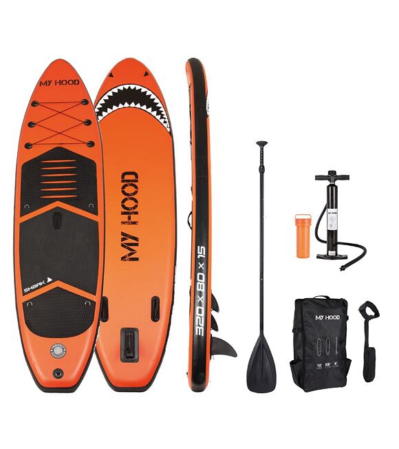 Shark Paddleboard aufblasbar - orange My Hood 708016