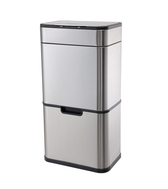 Elegant Berührungslose Mülltonne für sortierten Abfall 60 l HELPMATION AK8892