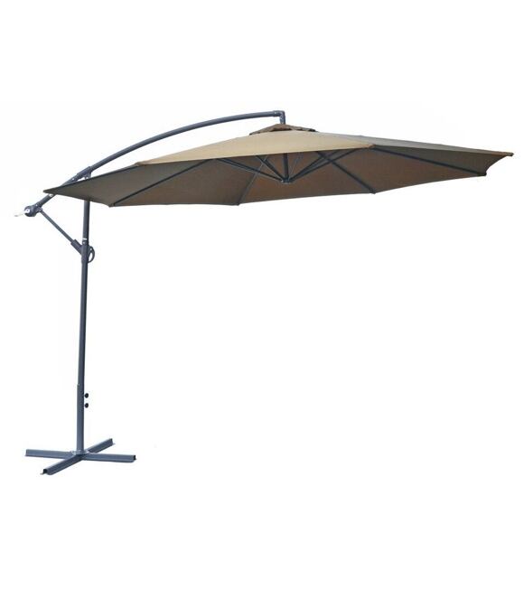 Seiten-Sonnenschirm ø 350 cm, braun ROJAPLAST 601/8
