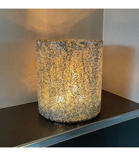 Kerzenglas silber groß 13 x 12 cm Prodex X68100870