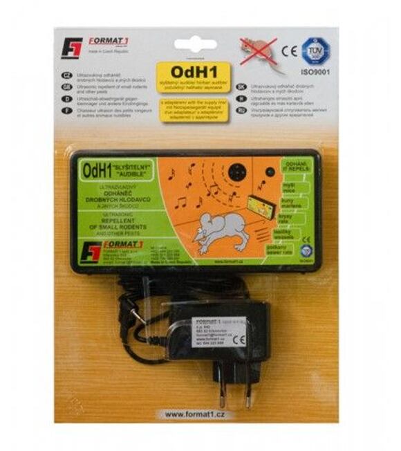 Ultraschall-Nagetiervertreiber OdH1, hörbar mit Adapter FORMAT1 49174
