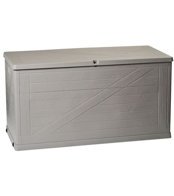 Wood Aufbewahrungsbox 420 l, Kunststoff, hellgrau TOOMAX Z0163R0--2500
