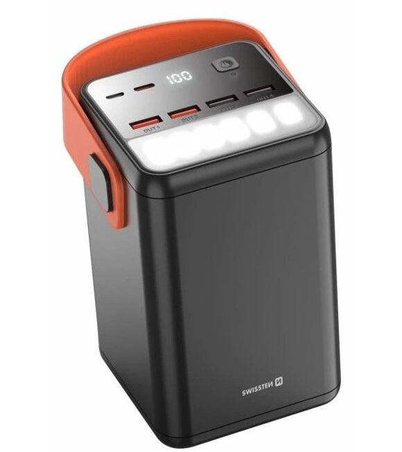 Power Line Powerbank 60 000 mAh, 65 W, Power Delivery, schwarz SWISSTEN 22013943