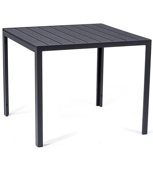 Viking Gartentisch M, 90 × 90 cm, Aluminium/Artwood, schwarz NOELA 3457049