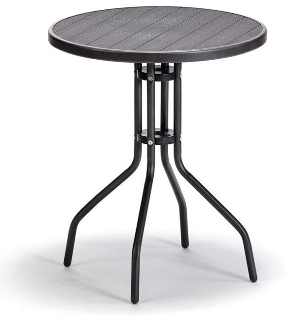Nina Balkontisch, Ø 60 cm, Stahl / Artwood, schwarz NOELA 3457026