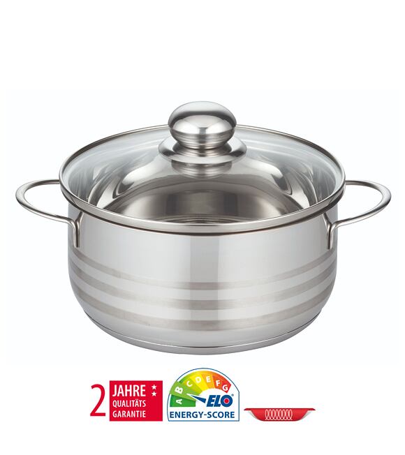 Brillant Topf Ø 20 cm, 2,6 l, Edelstahl ELO BASIC 22120