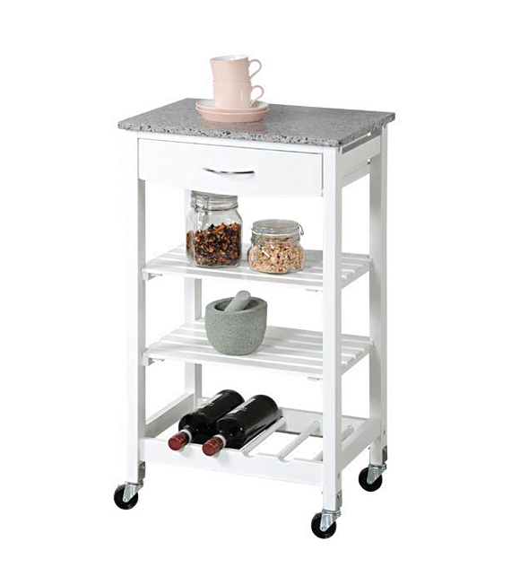 Küchenwagen mit Arbeitsplatte, 83 x 47 x 37 cm KESPER 25806