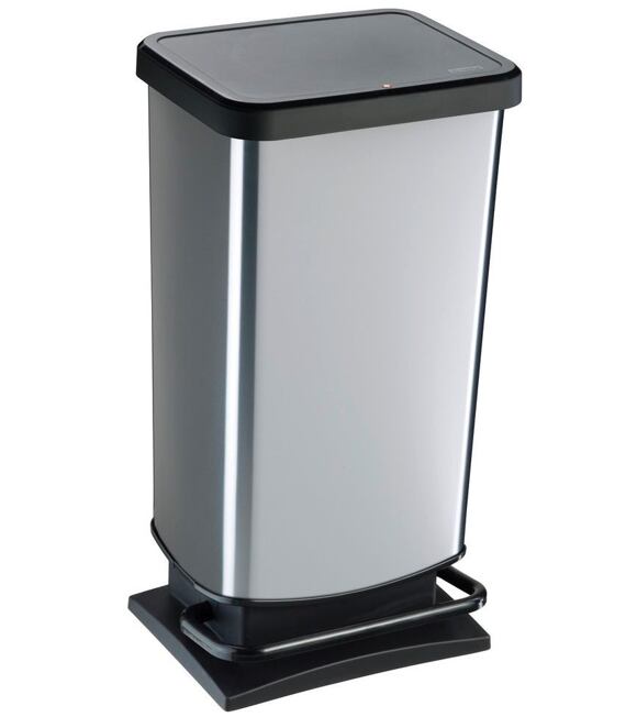 Paso Mülleimer 40 l, Silber ROTHO 1754111005