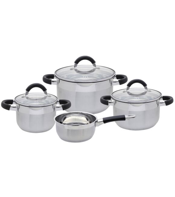 Black Steam Topf-Set 4-tlg., Edelstahl ELO BASIC 50904