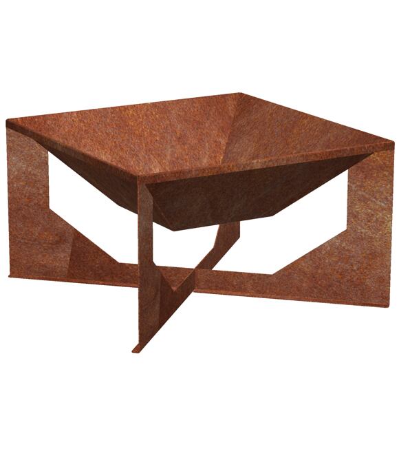 Vento Gartenfeuerstelle 50 x 50 x 30 cm, Corten CORGARDEN 1014