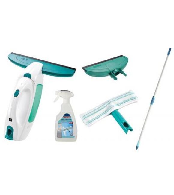 Vysavač na okna WINDOW CLEANER SUPER SET, vysavač + mop + čistič + užší hubice + teleskopická tyč 75