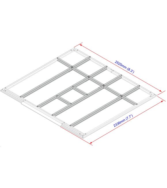 Bodenprofile für Gartenhäuser 6,3 m² DURAMAX 57112