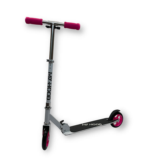 145 Klapproller / Scooter - weiß-rosa My Hood 505160