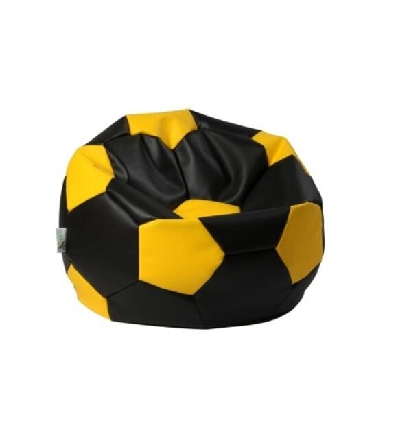 Sitzsack Fußball XL 90 cm schwarz-gelb