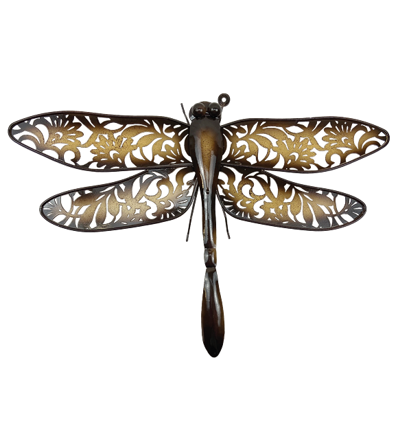 Libelle Metall bräunlich beige größer 45 x 33 cm Prodex A00570