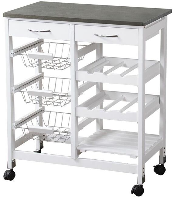 Küchenwagen 66 x 76 x 36 cm, weiß KESPER 25775