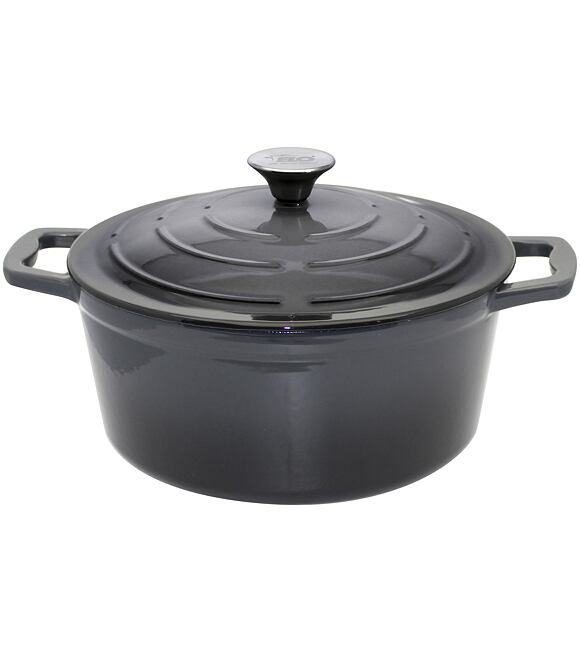 Topf mit Deckel Ø 26 cm, gusseisern, grau ELO 33626
