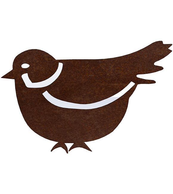 Gartendekoration Spatz 1, 15 x 10 cm, Corten CORGARDEN 1057